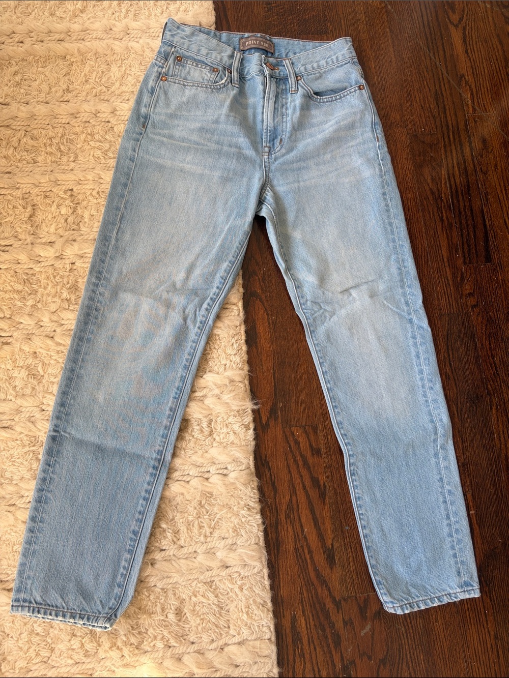 J. Crew Light Blue High-Rise Straight Jeans